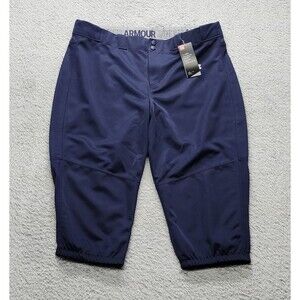 Under Armour Womens Softball Pants Size XXL Blue HeatGear Fitted NEW